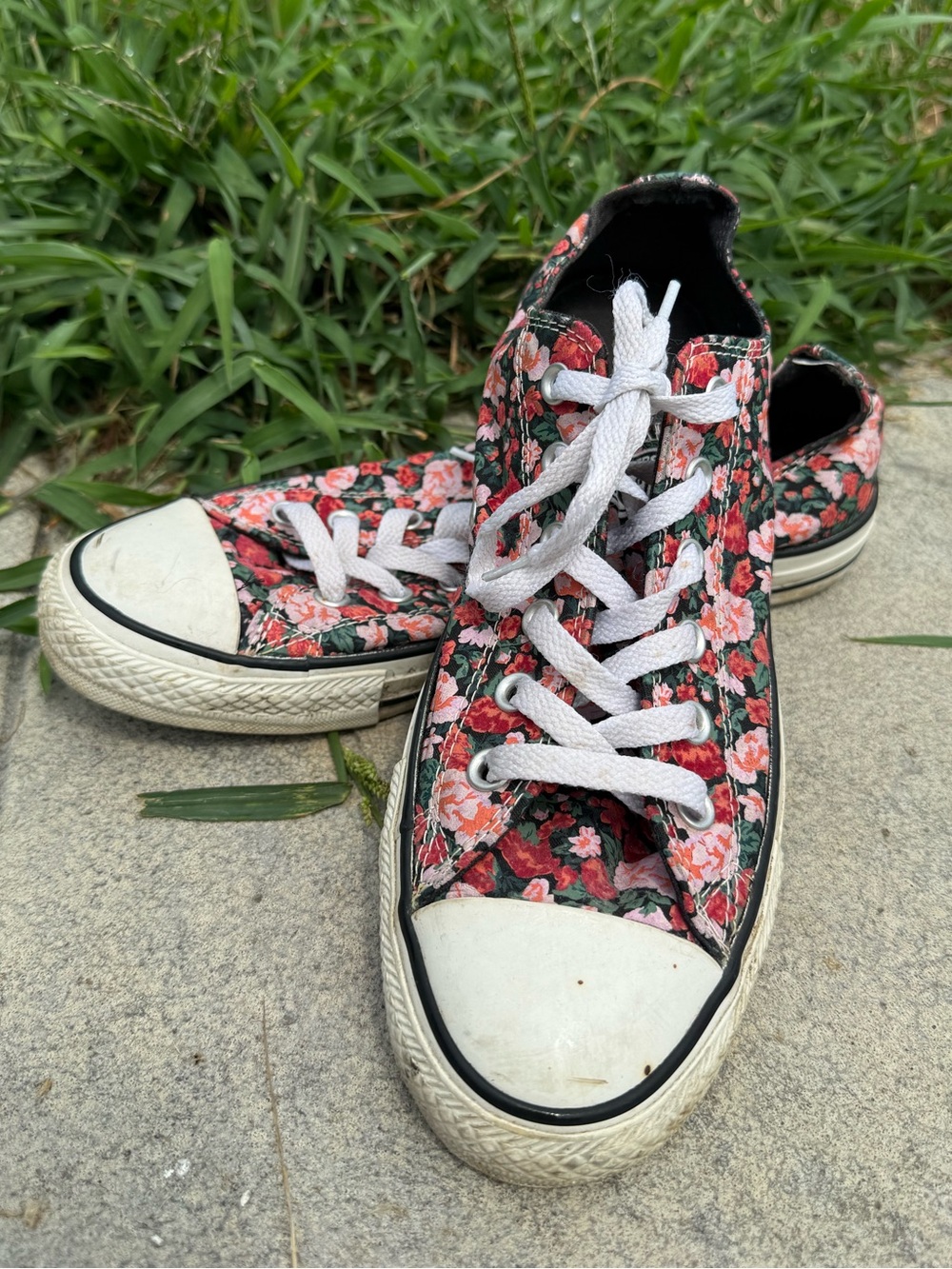 Converse All Star low Flowered Rose & Carnation Sneakers women’s 10, men’s 8